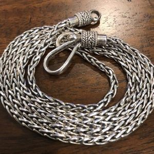 Stunning BA Suarti Crafted Balinese Woven Sterling Silver Necklace